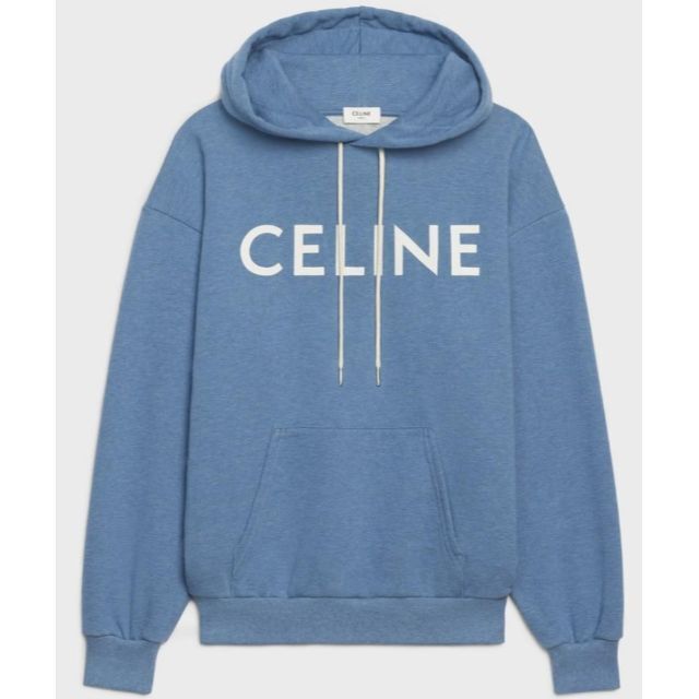 人気激安 celine - 新品 CELINE セリーヌ フーディー パーカー ブルー