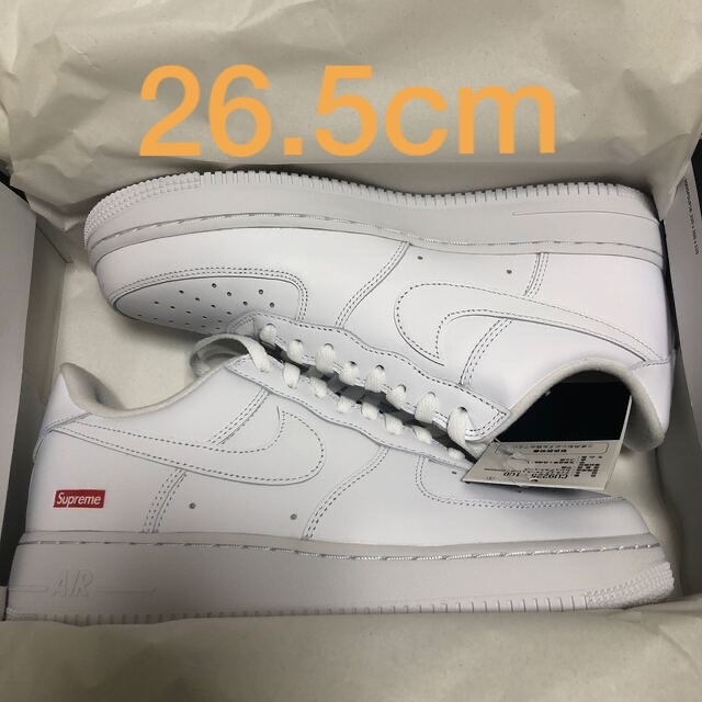 26.5cm supreme nike AIR FORCE1 white