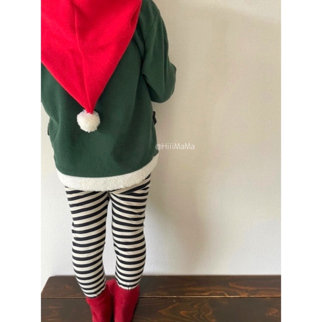 子ども エルフ もこもこ パーカー キッズ ベビー クリスマス Xmas キッズ/ベビー/マタニティのキッズ服女の子用(90cm~)(カーディガン)の商品写真