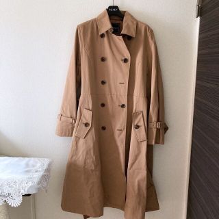 【極美品】フォクシーブティック　トレンチコート　シルク　黒　ベルト　大きいサイズ