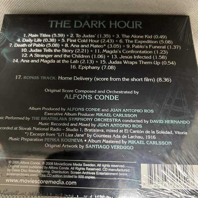 【新品】The DARK HOUR-US盤未開封サントラ CD エンタメ/ホビーのCD(映画音楽)の商品写真