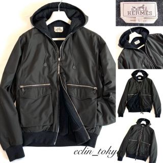 エルメス(HERMES)のHERMES エルメス【カシミヤ裏地】中綿入り フーディ ブルゾン E3688(ブルゾン)