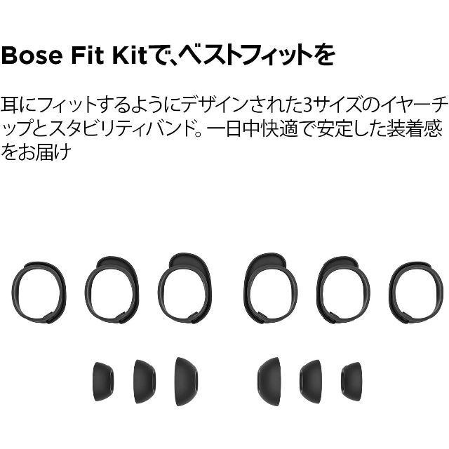 BOSE(ボーズ)の新品未開封 Bose QuietComfort Earbuds II  ブラック スマホ/家電/カメラのオーディオ機器(ヘッドフォン/イヤフォン)の商品写真