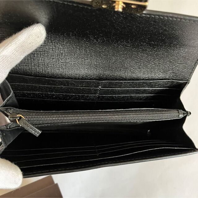 GUCCI グッチ 財布 GG ブラック ウォレット 長財布 レザー