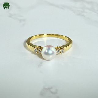 ミキモト(MIKIMOTO)の【17-3】【MIKIMOTO】 パール ダイヤモンド　リング　(リング(指輪))