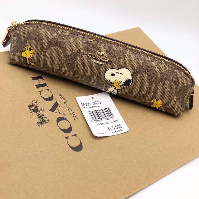 COACH(コーチ)の【COACH X PEANUTS】ペンシル ケース・シグネチャー・スヌーピー！ インテリア/住まい/日用品の文房具(ペンケース/筆箱)の商品写真