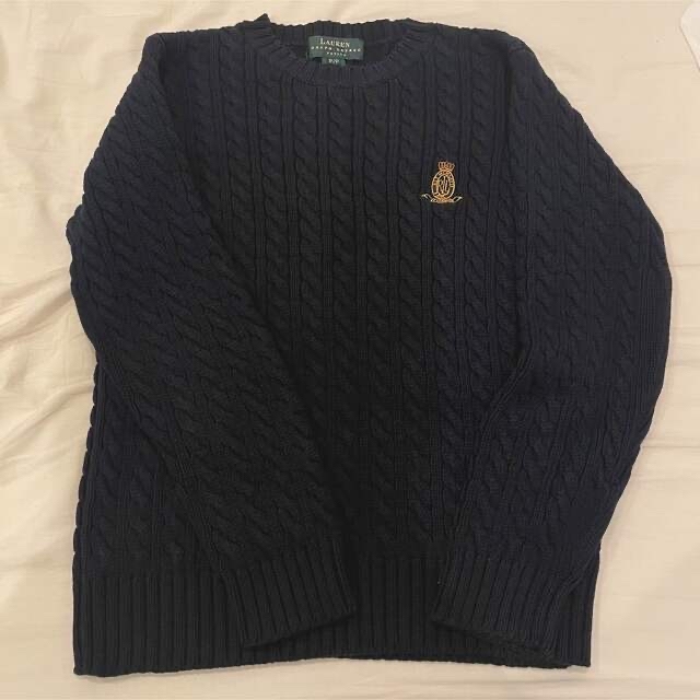 Ralph Lauren(ラルフローレン)のラルフローレン エンブレムニット ネイビー XS-S レディースのトップス(ニット/セーター)の商品写真