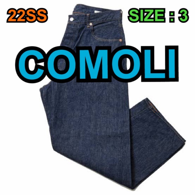 COMOLI コモリ デニム 5Pパンツ 3 XL ネイビー NAVY 紺