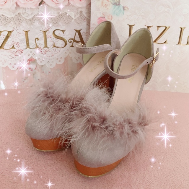 LIZ LISA(リズリサ)の☆リズリサLIZLISA☆フェザーパンプス☆ラベンダーLサイズ☆ レディースの靴/シューズ(ハイヒール/パンプス)の商品写真