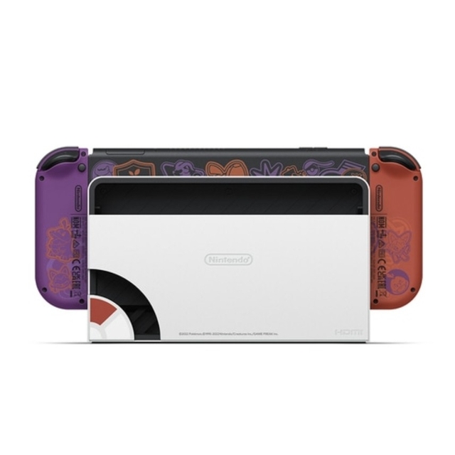 Nintendo Switch(ニンテンドースイッチ)の納品書付き Nintendo Switch 有機EL スカーレット・バイオレット エンタメ/ホビーのゲームソフト/ゲーム機本体(家庭用ゲーム機本体)の商品写真