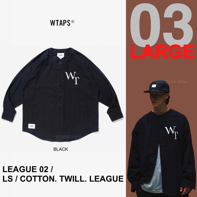 【ブラック/L】WTAPS LEAGUE 02 LS COTTON TWILLのサムネイル