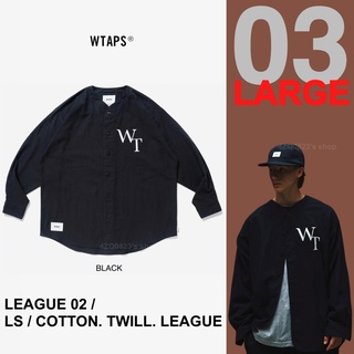 ダブルタップス(W)taps)の【ブラック/L】WTAPS LEAGUE 02 LS COTTON TWILL(シャツ)