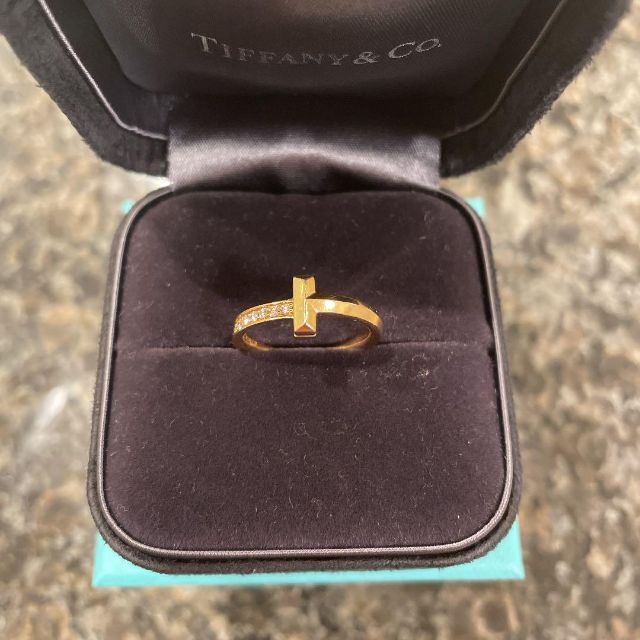 予約販売品】 Tiffany & ローズゴールド リング: ワン ティファニーT