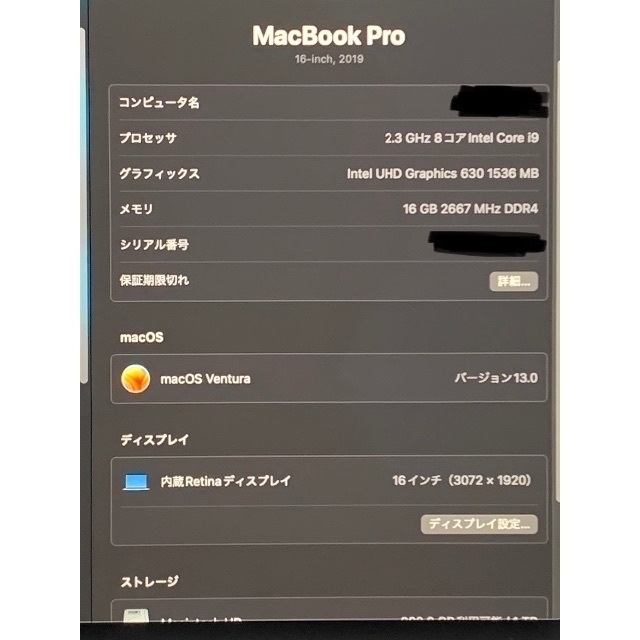 Apple(アップル)のi9 1tb 16gb MacBook Pro 16 inch2019 スマホ/家電/カメラのPC/タブレット(ノートPC)の商品写真