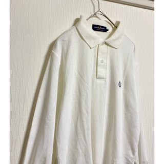FRED PERRY - FRED PERRY 長袖　ポロシャツ　M メンズ ホワイト　人気