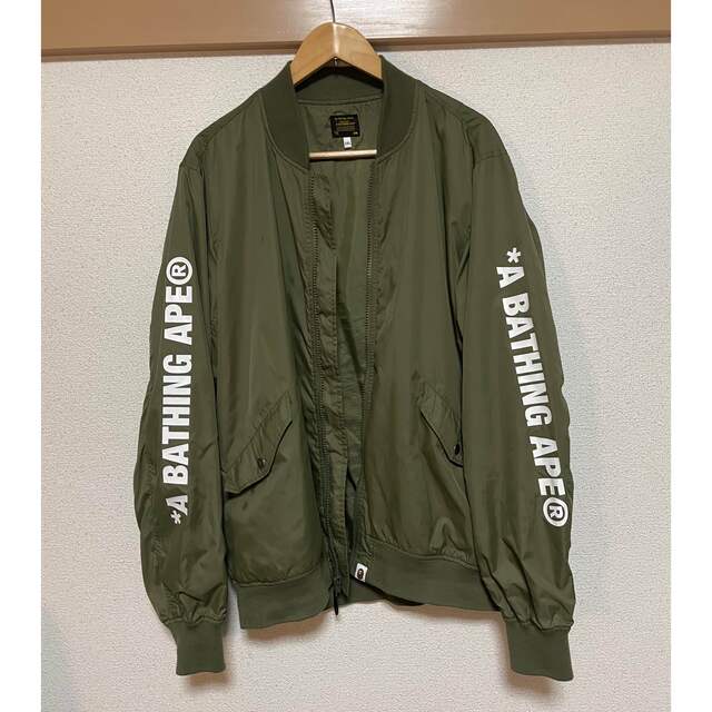 ミリタリージャケットa bathing ape ma1 2xl