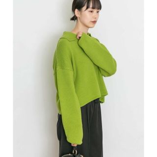 アーバンリサーチラボ(UR Lab.)の【GREEN】衿付きスキッパーニット(ニット/セーター)