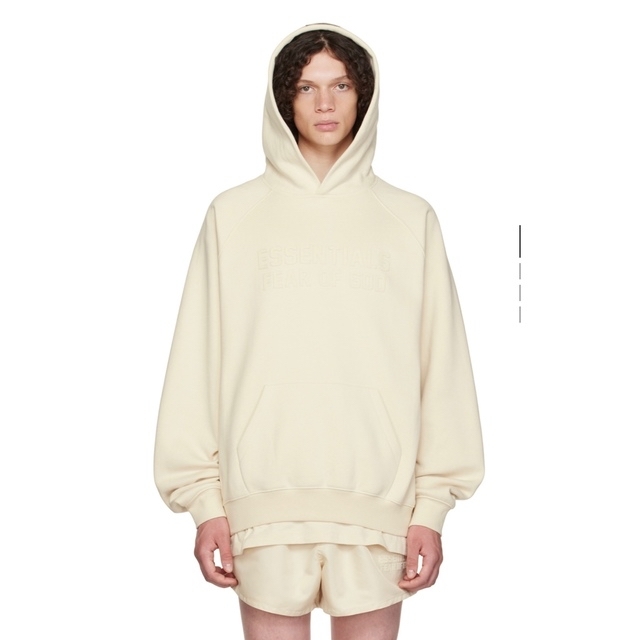 ESSENTIALS  ESSENTIAL HOODIE / EGG SHELL 2