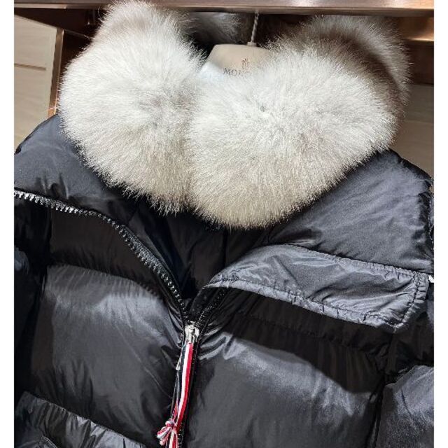 MONCLER モンクレール ロングダウン ダウンジャケット ファー ブラック