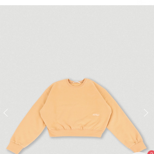 samoyed Sheep Crop Sweat Shirt (Orange) レディースのトップス(トレーナー/スウェット)の商品写真