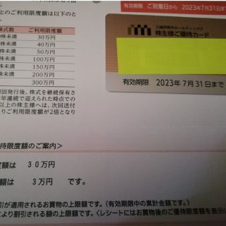 イセタン(伊勢丹)の三越伊勢丹株主優待券　株主優待カード(ショッピング)