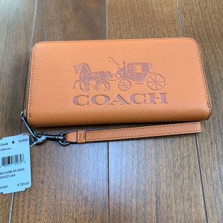 コーチ(COACH)の本体のみ　少し訳あり　3548 コーチ　長財布　オレンジ　コーチ　馬車モチーフ(財布)