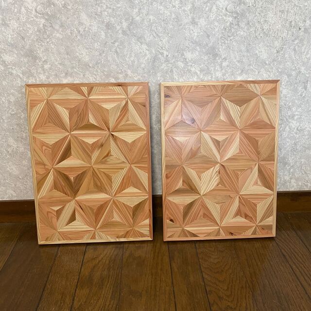天板2枚 麻の葉模様天板 シェルフコンテナ25用 DIY