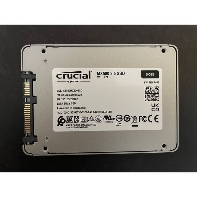 Crucial SSD MX500 500GB CT500MX500SSD1JP 1