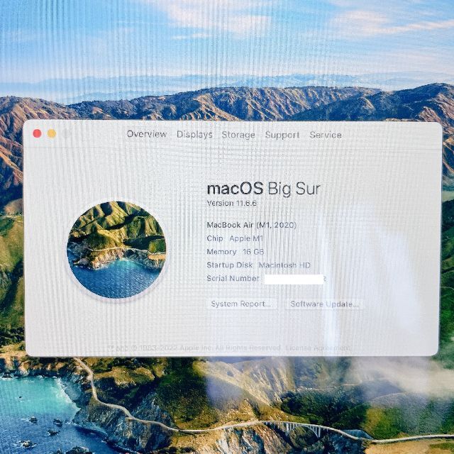 Apple Macbook Air M1 16GBメモリ搭載 スペースグレー