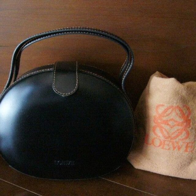 ☆希少☆LOEWE(ロエベ)●ヴィンテージ★ラウンド丸形ハンドバッグ/黒