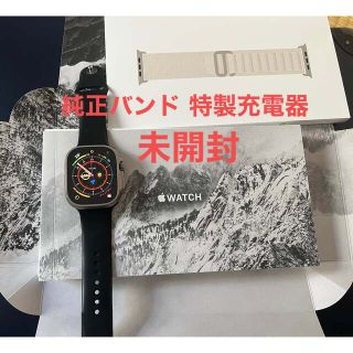 アップルウォッチ(Apple Watch)の極美品 未使用 Apple Watch Ultraアルパインループ  S / M(その他)