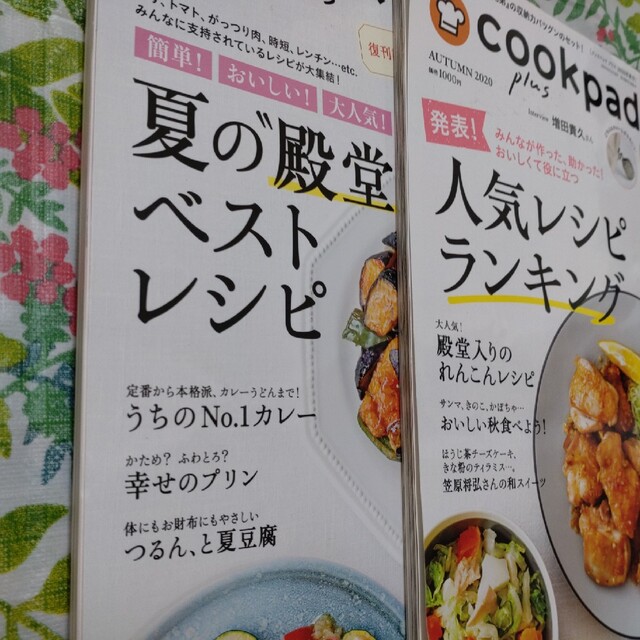 cookpad plus 2冊SET エンタメ/ホビーの雑誌(料理/グルメ)の商品写真