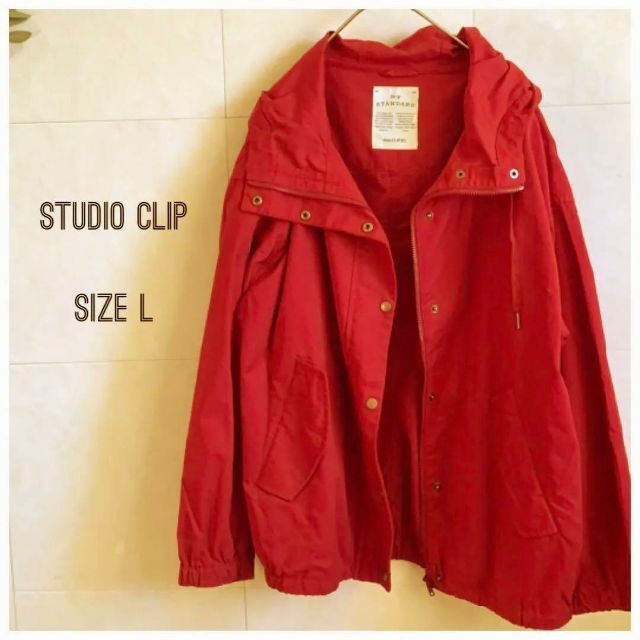 STUDIO CLIP(スタディオクリップ)のStudio CLIP 朱色ジャケット 赤 レディースのジャケット/アウター(その他)の商品写真