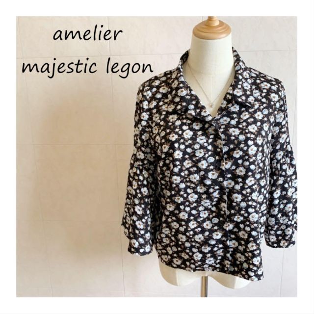 amelier MAJESTIC LEGON(アメリエルマジェスティックレゴン)のamelier majestic legon 花柄カットソー　ブラウス レディースのトップス(シャツ/ブラウス(長袖/七分))の商品写真