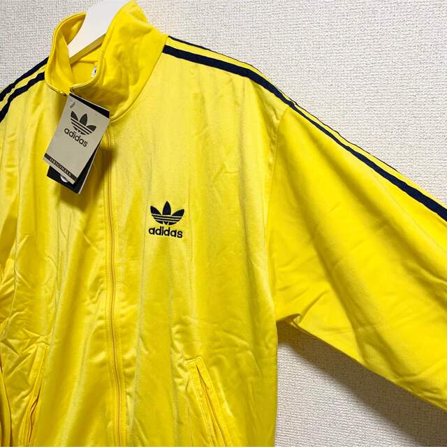 ★超希少！タグ付き★90s adidas トラックジャケット メンズ 黄色 紺