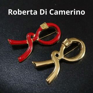 ロベルタディカメリーノ(ROBERTA DI CAMERINO)の【匿名配送】ロベルタディカメリーノ ブローチ 2個セット ロゴ(ブローチ/コサージュ)