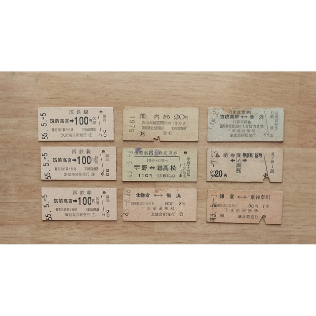 使用済みの古い切符 エンタメ/ホビーのテーブルゲーム/ホビー(鉄道)の商品写真