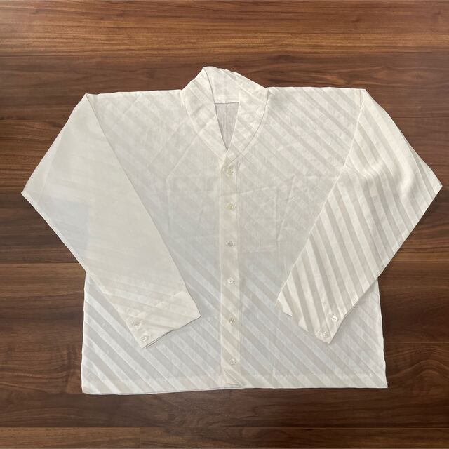 【レア】ISSEY MIYAKE プリーツストライプシャツ L