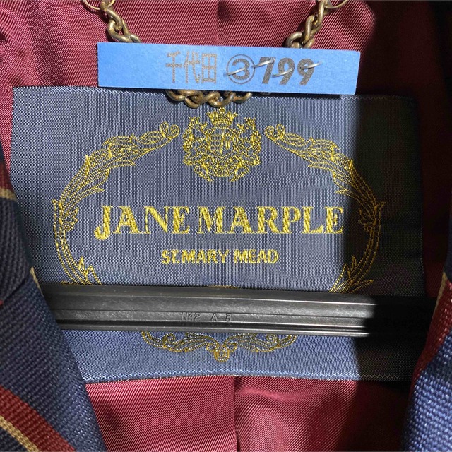 Jane Marple 名作★ストロベリーラベルスクエアドレス★ネイビー、紺色