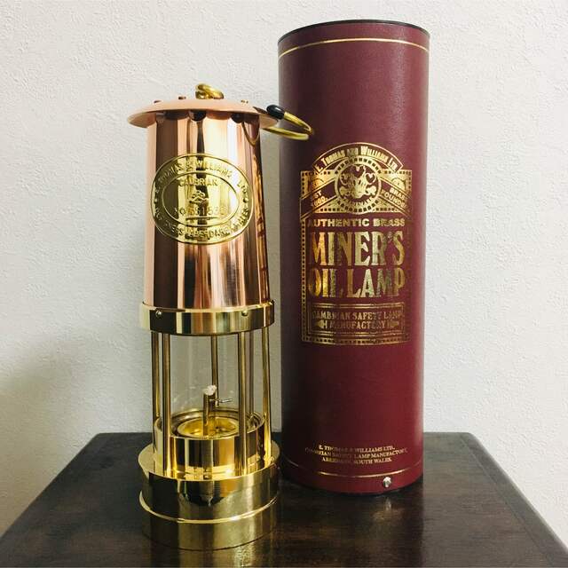 在庫あります イギリス製 アンティークランプ トーマス＆ウィリアムズ copper 銅 コッパー Miners Lamp   Willi