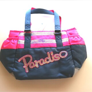 パラディーゾ(Paradiso)のParadiso バック　ピンク×ネイビー×ラメ(バッグ)