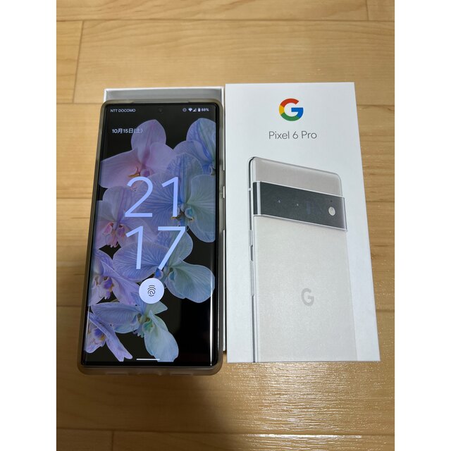 Google Pixel(グーグルピクセル)の美品 Google Pixel6 Pro Cloudy White 128GB スマホ/家電/カメラのスマートフォン/携帯電話(スマートフォン本体)の商品写真