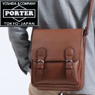 ポーター(PORTER)の名品！PORTER ポーター BARON レザーショルダーバッグ　定価3.7万円(ショルダーバッグ)