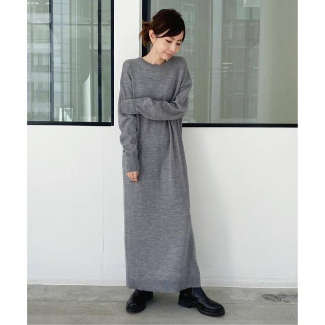 【美品】アパルトモン RIB KNIT ロングワンピース