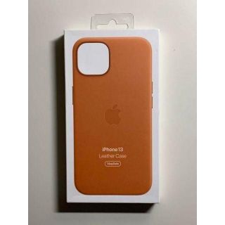 アップル(Apple)の【新品】純正 iPhone 13 / 14 レザーケース・ゴールデンブラウン(iPhoneケース)