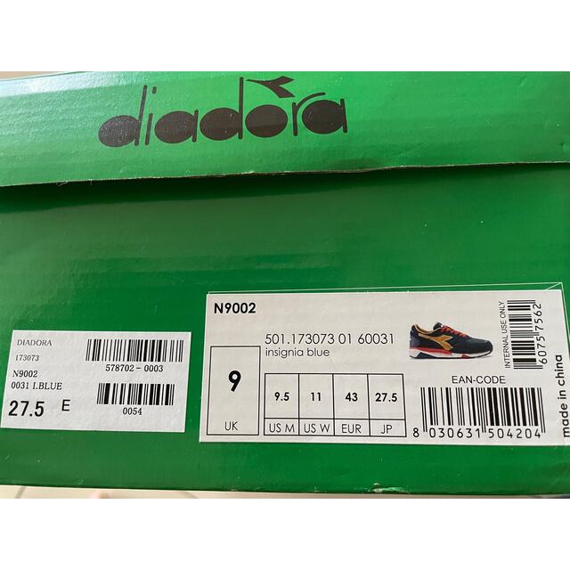 新品未使用 diadora N9002 27.5cm