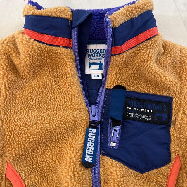 RUGGEDWORKS(ラゲッドワークス)のラゲッドワークス ボアフリースジャケット 80cm キッズ/ベビー/マタニティのベビー服(~85cm)(ジャケット/コート)の商品写真