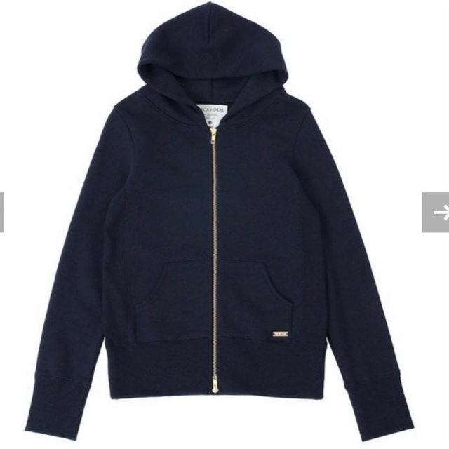 38 MICA&DEAL ネイビー 度詰裏毛ZIPUPパーカー ジップパーカー