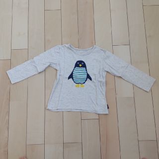 ベルメゾン(ベルメゾン)の【千趣会】ロンティー 110 ロングTシャツ ペンギン ホワイト(Tシャツ/カットソー)