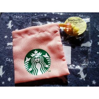 スターバックスコーヒー(Starbucks Coffee)の【Starbucks】スターバックス ミニカップギフト／ピーチ＊巾着のみ(その他)